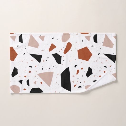 Terrazzo Abstracte geometrische badhanddoek set Bad Handdoek (Handdoek)