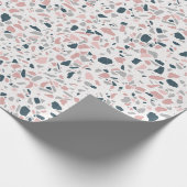 Terrazzo abstracte, leuke print design cadeaupapier (Hoek)