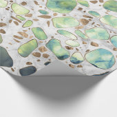 Terrazzo - Agate and gold op marmer #2 Cadeaupapier (Hoek)