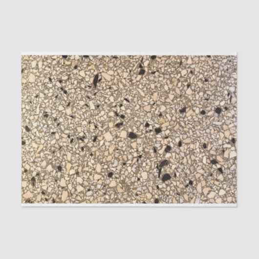 Terrazzo Alla Venezia Textuur DIY Loft Decor Beige Tissuepapier (Voorkant)