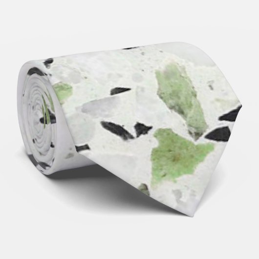 Terrazzo Architectonische Tegel Chic Retro Fun Stropdas (Opgerold)