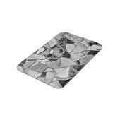 Terrazzo Black en White Grey Modern Mosaic Art Badmat (Gekanteld)