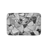 Terrazzo Black en White Grey Modern Mosaic Art Badmat (Voorkant)