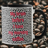 Terrazzo-Black-Funny Mug voor Koffieverslaafde Mok