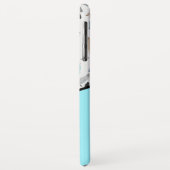 Terrazzo Blue Monogram - Gepersonaliseerde naam Case-Mate iPhone Case (Achterkant/links)