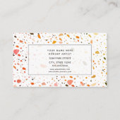 Terrazzo Bold Makeup Artist Cosmetoloog Visitekaartje (Achterkant)