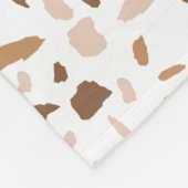 Terrazzo Brown, Beige and White Fleece Deken (Hoek)