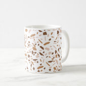Terrazzo Brown, Beige and White Koffiemok (Voorkant rechts)