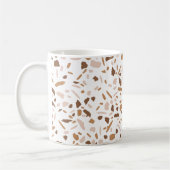 Terrazzo Brown, Beige and White Koffiemok (Links)