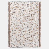 Terrazzo Bruin en Beige en Wit Deken (Voorkant Verticaal)