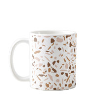 Terrazzo Bruin en Beige en Wit