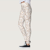 Terrazzo bruin en beige en wit leggings (Links)