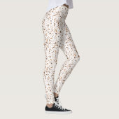 Terrazzo bruin en beige en wit leggings (Rechts)