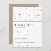 TERRAZZO CERAMIC PATTERN BEDRIJF LOGO BEDANKKAART (Voorkant / Achterkant)