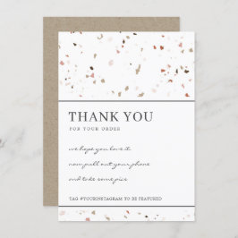 TERRAZZO CERAMIC PATTERN BEDRIJF LOGO BEDANKKAART