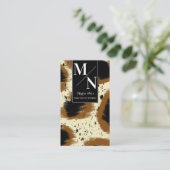 Terrazzo Cheetah Home Interior Designer Stylist Visitekaartje (Staand voorkant)
