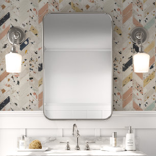 Terrazzo Chevron Meerkleurige Tegel Behang