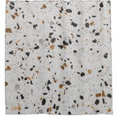 Terrazzo Concert:  abstract ontwerp Douchegordijn (Voorkant)