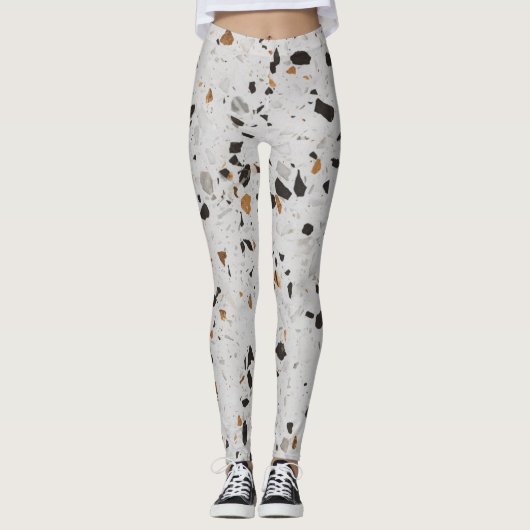Terrazzo Concert: abstract ontwerp Leggings (Voorkant)