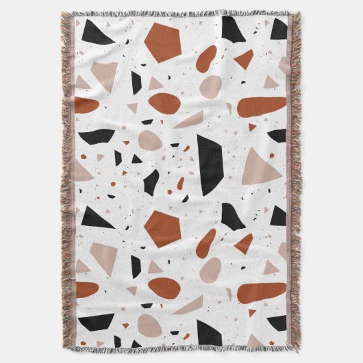 Terrazzo Decor Geometrische Boho Abstract Deken (Voorkant Verticaal)