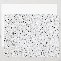 Terrazzo Elegant Black en White Grey Retro