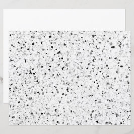 Terrazzo Elegant Black en White Grey Retro