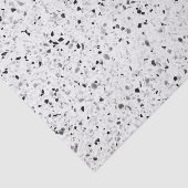 Terrazzo Elegant Black en White Grey Retro Tissuepapier (Detail)