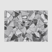 Terrazzo Elegant Black White Grey Pattern Design Tissuepapier (Voorkant)