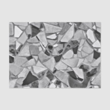 Terrazzo Elegant Black White Grey Pattern Design
