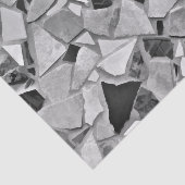 Terrazzo Elegant Black White Grey Pattern Design Tissuepapier (Detail)