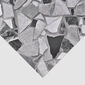 Terrazzo Elegant Black White Grey Pattern Design Tissuepapier (Detail)