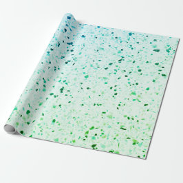 Terrazzo Elegant Blauwgroen Blue Green Retro Cadeaupapier