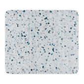 Terrazzo Elegant Blauwgroen Blue Green White Grey Snijplank (Voorkant)