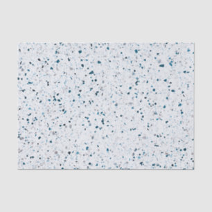 Terrazzo Elegant Blauwgroen Blue Green White Grey Tissuepapier