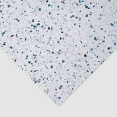 Terrazzo Elegant Blauwgroen Blue Green White Grey Tissuepapier (Detail)