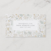 Terrazzo Elegant Stone Simple Modern make Up Visitekaartje (Achterkant)