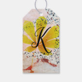 Terrazzo en Botanisch Monogram Cadeaulabel (Voorkant)