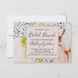 Terrazzo en botanische bruidsbrunch kaart