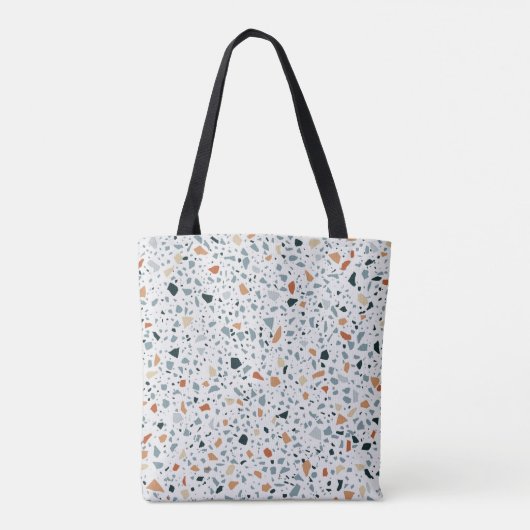 Terrazzo floor marble seamless hand crafted patter tote bag (Achterkant)