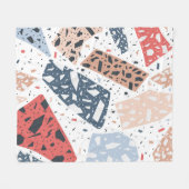Terrazzo floor marble seamless hand drawn pattern fleece deken (Voorkant (Horizontaal))