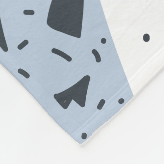 Terrazzo floor marble seamless hand drawn pattern  fleece deken (Hoek)