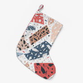 Terrazzo floor marble seamless hand drawn pattern kleine kerstsok (Voorkant (Hangend))
