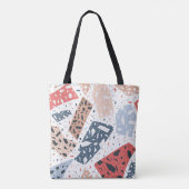 Terrazzo floor marble seamless hand drawn pattern tote bag (Achterkant)