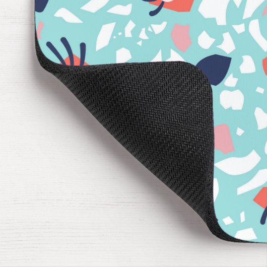 Terrazzo Funny Geometric Pattern met ogen Muismat (Hoek)