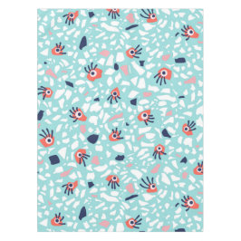 Terrazzo Funny Geometric Pattern met ogen Tafelkleed