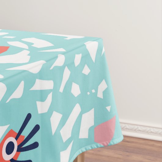 Terrazzo Funny Geometric Pattern met ogen Tafelkleed (Voorbeeld)