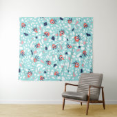 Terrazzo Funny Geometric Pattern met ogen Wandkleed (In Situ (horizontaal))