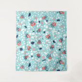 Terrazzo Funny Geometric Pattern met ogen Wandkleed (Voorkant)