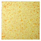 Terrazzo geel Sinaasappel Minimal Modern Stone Loo Tegeltje (Voorkant)