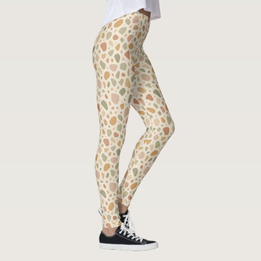 Terrazzo geïnspireerde patroon Leggings (Rechts)